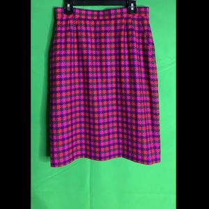 Evan-Picone VINTAGE Plaid skirt with pockets